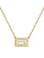 14K Yellow Gold & Emerald-Cut 1.00 TCW Lab-Grown Diamond Pendant Necklace