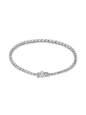 14K White Gold & 2.80 TCW Lab-Grown Diamond Tennis Bracelet