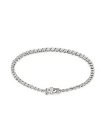 14K White Gold & 2.80 TCW Lab-Grown Diamond Tennis Bracelet