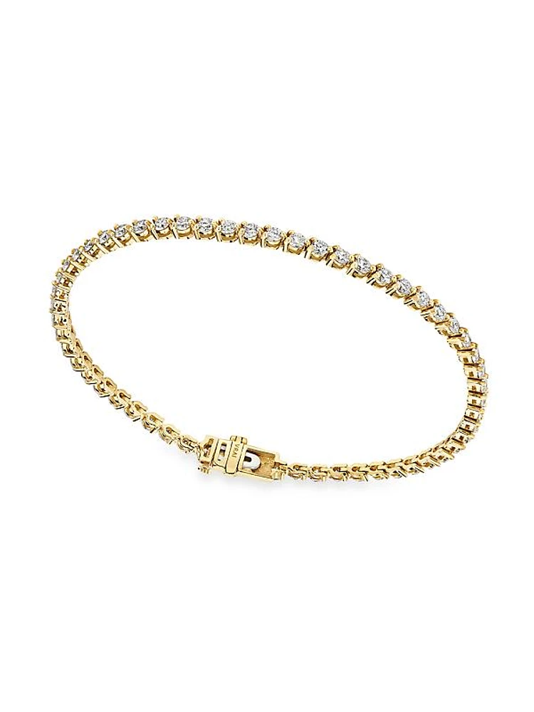 14K Yellow Gold & Lab-Grown Diamond Tennis Bracelet