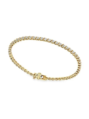 14K Yellow Gold & Lab-Grown Diamond Tennis Bracelet