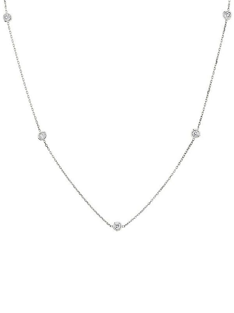 14K Gold & 0.50 TCW Lab-Grown Diamond Station Necklace