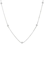 14K Gold & 0.50 TCW Lab-Grown Diamond Station Necklace