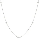 14K Gold & 0.50 TCW Lab-Grown Diamond Station Necklace