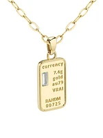 Currency 14K Yellow Gold & 0.25 TCW Lab-Grown Diamond Pendant Necklace