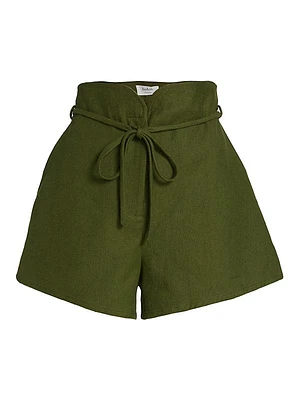 Joa Belted Paperbag Shorts