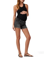 The Ozzie 4" Maternity Stretch Jean Shorts