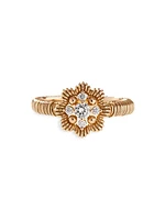 Lace Flower 18K Yellow Gold & Latitude Lab-Grown Diamond Small Ring