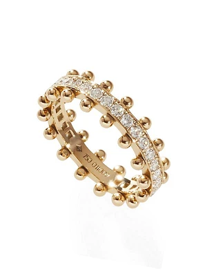 Beaded 18K Yellow Gold & Latitude Lab-Grown Diamond Ring