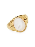 Savi x Missoma 18K-Yellow-Gold Vermeil & Crystal Quartz Ring