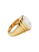 Savi x Missoma 18K-Yellow-Gold Vermeil & Crystal Quartz Ring