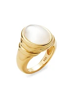 Savi x Missoma 18K-Yellow-Gold Vermeil & Crystal Quartz Ring