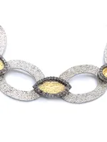 Vitality Sterling Silver, 20K Yellow Gold, & Diamond Chain Bracelet
