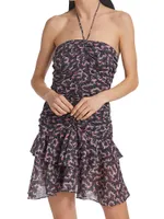 Ilanka Ruched Halter Dress