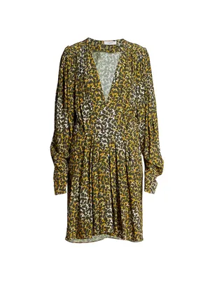 Arone Long-Sleeve Abstract-Print Dress