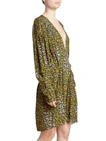 Arone Long-Sleeve Abstract-Print Dress