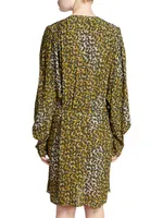 Arone Long-Sleeve Abstract-Print Dress