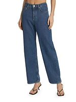 Logan Mid-Rise Featherweight Wide-Leg Jeans