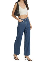 Logan Mid-Rise Featherweight Wide-Leg Jeans