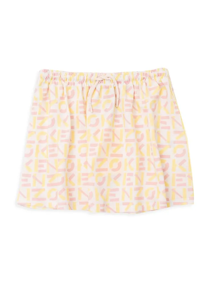 Little Girl's & Monogram Print Skirt