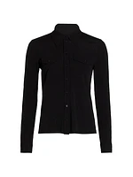 Aveline Jersey Button-Front Shirt