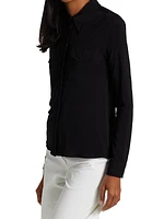 Aveline Jersey Button-Front Shirt