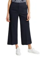 Terena Linen Cropped Wide-Leg Pants