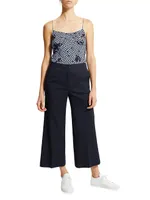 Terena Linen Cropped Wide-Leg Pants