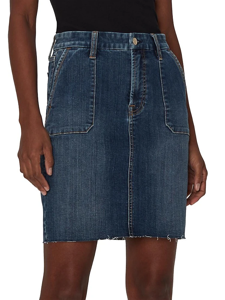 Denim Pencil Miniskirt