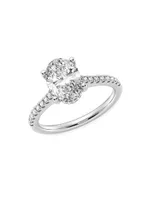 14K White Gold & 2.25 TCW Lab-Grown Diamond Engagement Ring