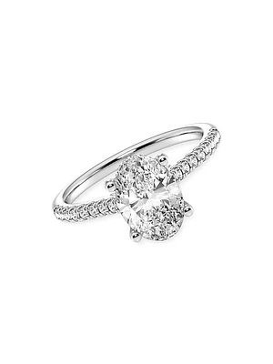 14K White Gold & 2.25 TCW Lab-Grown Diamond Engagement Ring