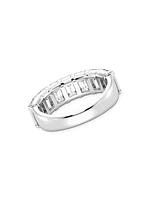 14K White Gold & 5 TCW Emerald-Cut Lab-Grown Diamond Ring