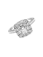 14K White Gold & 2.55 TCW Lab-Grown Diamond Cushion Engagement Ring