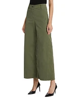 Megan Brushed Stretch Twill Wide-Leg Pants