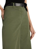 Megan Brushed Stretch Twill Wide-Leg Pants