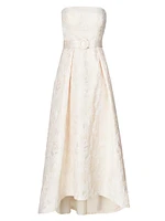 Bella Hi-Low Brocade Gown