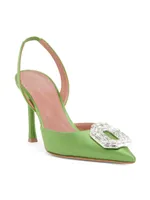 Camelia Silk Slingback Pumps