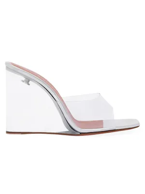 Lupita Glass Wedge Sandals