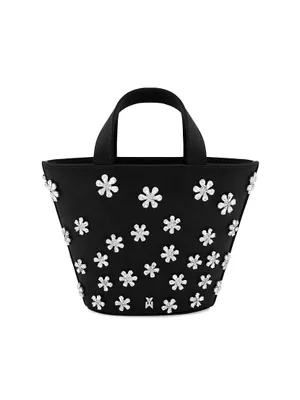 Lilly Crystal-Embellished Satin Bucket Bag