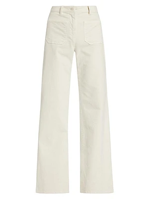 Florence Flared Cotton-Blend Corduroy Pants