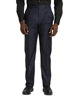 COLLECTION Mini Plaid Wool Dress Pants