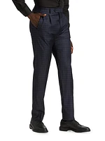 COLLECTION Mini Plaid Wool Dress Pants