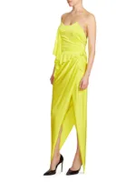 Spaghetti-Strap Draped Maxi Dress