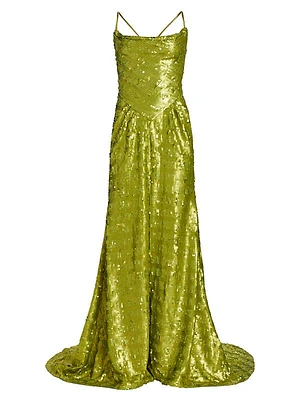 Adamas Sequined Gown