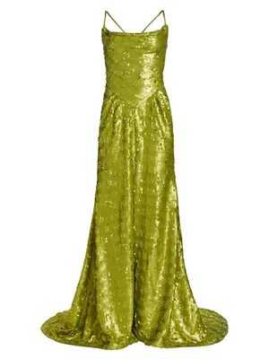 Adamas Sequined Gown