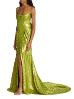 Adamas Sequined Gown