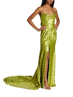 Adamas Sequined Gown