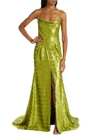 Adamas Sequined Gown