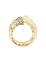 Oera Large 18K Yellow Gold & Diamond Ring