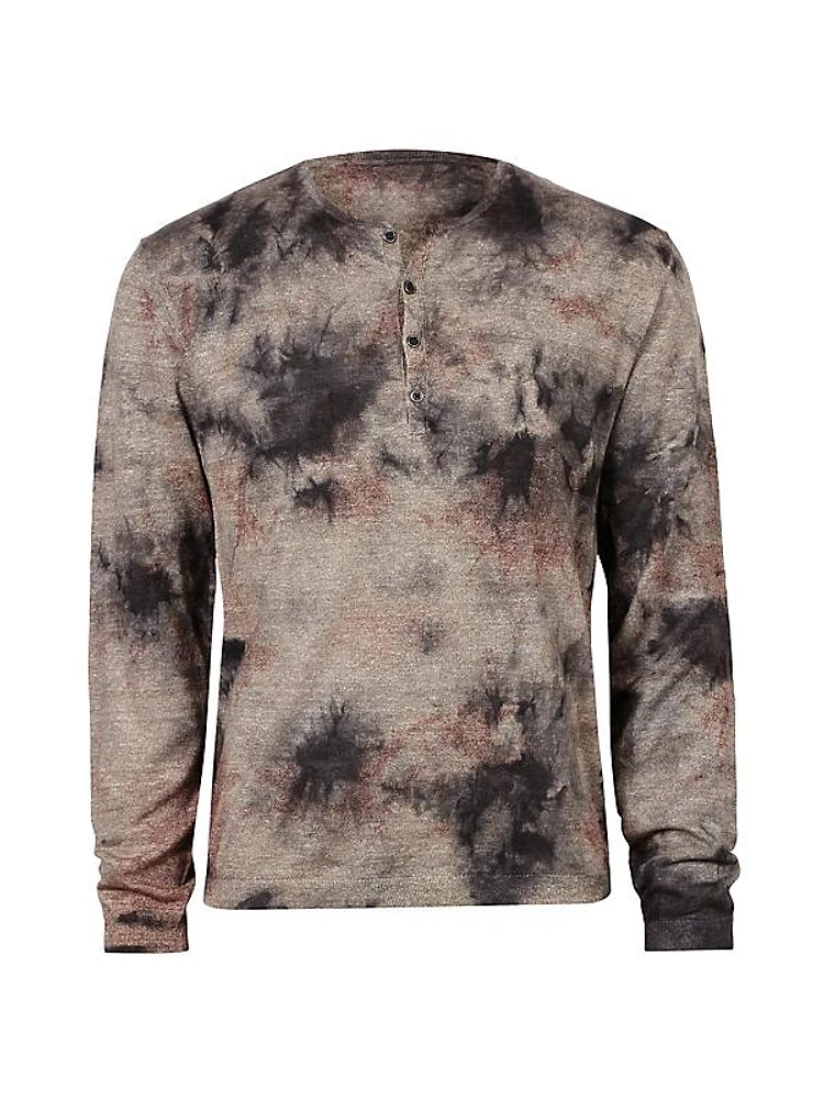 William Tie-Dye Henley Sweater